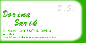 dorina sarik business card